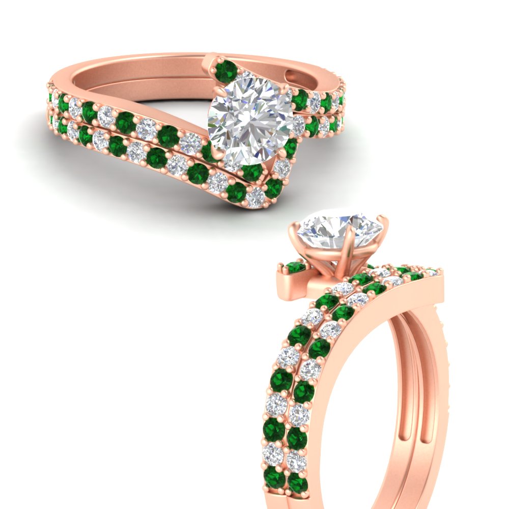 round-cut-diamond-wedding-ring-set-with-emerald-in-FDENS3007ROGEMGR-NL-RG