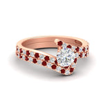 Load image into Gallery viewer, round-cut-diamond-wedding-ring-set-with-ruby-in-FDENS3007ROGRUDR-NL-RG
