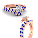 Load image into Gallery viewer, round-cut-diamond-wedding-ring-set-with-sapphire-in-FDENS3007ROGSABL-NL-RG
