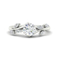 Thumbnail 2 - round-cut-earth-created-diamond-vine-engagement-ring-in-white-gold-fdens11510ror-nl-wg