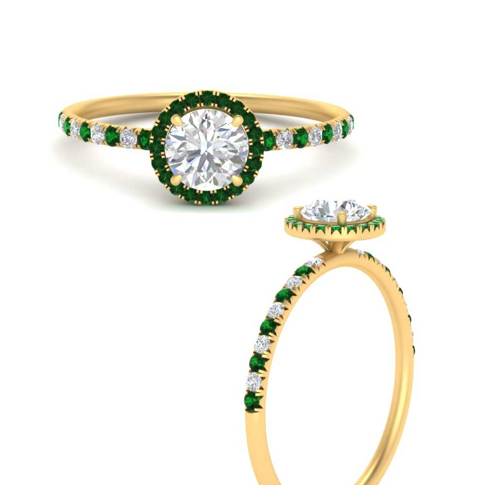 round-cut-emerald-halo-petite-engagement-ring-in-yellow-gold-FD8523RORGEMGRANGLE3-NL-YG