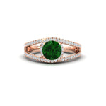 Load image into Gallery viewer, round-cut-emerald-halo-swirl-split-diamond-engagement-ring-in-rose-gold-FD11180RORGEMGR-NL-RG-GS.jpg
