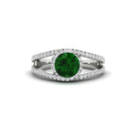 Load image into Gallery viewer, round-cut-emerald-halo-swirl-split-diamond-engagement-ring-in-white-gold-FD11180RORGEMGR-NL-WG-GS.jpg

