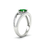 Load image into Gallery viewer, round-cut-emerald-halo-swirl-split-diamond-engagement-ring-in-white-gold-FD11180RORGEMGR-NL-WG-GS.jpg
