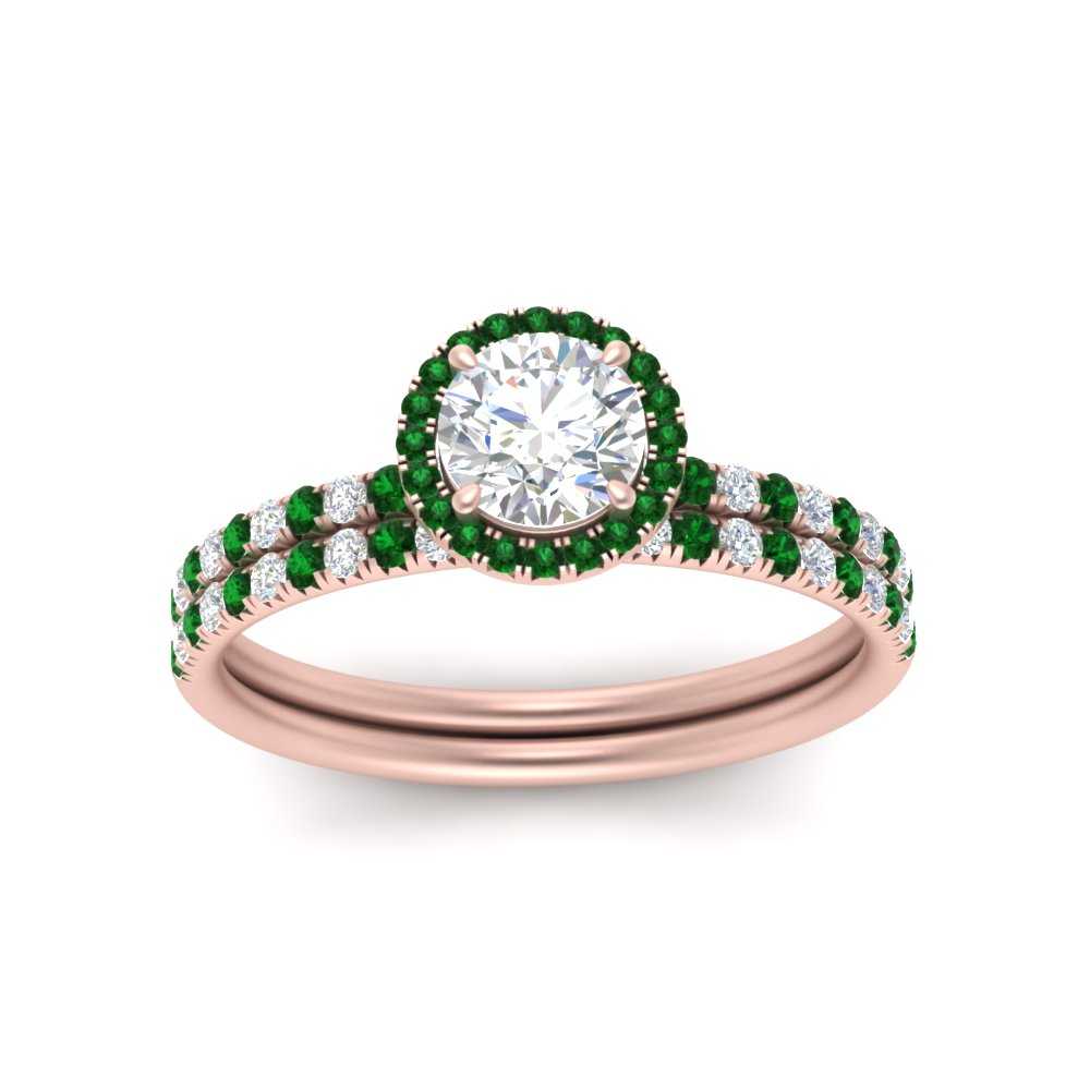 round-cut-emerald-halo-wedding-ring-set-in-rose-gold-FD8523ROGEMGR-NL-RG