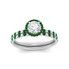 Load image into Gallery viewer, round-cut-emerald-halo-wedding-ring-set-in-white-gold-FD8523ROGEMGR-NL-WG