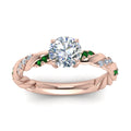 Thumbnail 46 - round-cut-emerald-twisted-vine-engagement-ring-in-rose-gold-FD9127RORGEMGRANGLE5-NL-RG