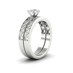 Load image into Gallery viewer, round-cut-filigree-single-stone-diamond-wedding-ring-set-in-white-gold-FDENS3289ROANGLE2-NL-WG.jpg?v=1763371089