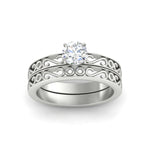 Load image into Gallery viewer, round-cut-filigree-single-stone-diamond-wedding-ring-set-in-white-gold-FDENS3289ROANGLE5-NL-WG.jpg?v=1763371088