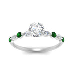 Load image into Gallery viewer, round-cut-floating-marquise-accent-emerald-engagement-ring-in-white-gold-FDEWB9398RORGEMGRANGEL5-NL-WG?v=1756366451
