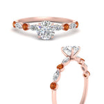 Load image into Gallery viewer, round-cut-floating-marquise-accent-orange-sapphire-engagement-ring-in-rose-gold-FDEWB9398RORGSAORANGEL3-NL-RG?v=1756366451
