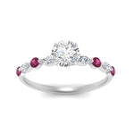 Load image into Gallery viewer, round-cut-floating-marquise-accent-pink-sapphire-engagement-ring-in-white-gold-FDEWB9398RORGSADRPIANGEL5-NL-WG_071145a4-4359-4f9d-8f2a-c14be88cc767?v=1756366562
