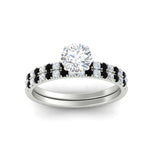 Load image into Gallery viewer, round-cut-french-pave-black-diamond-wedding-ring-set-in-white-gold-FD11408ROGBLACKANGLE5-NL-WG?v=1763104331