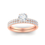 Load image into Gallery viewer, round-cut-french-pave-diamond-wedding-ring-set-in-rose-gold-FD11408ROANGLE5-NL-RG?v=1763104331