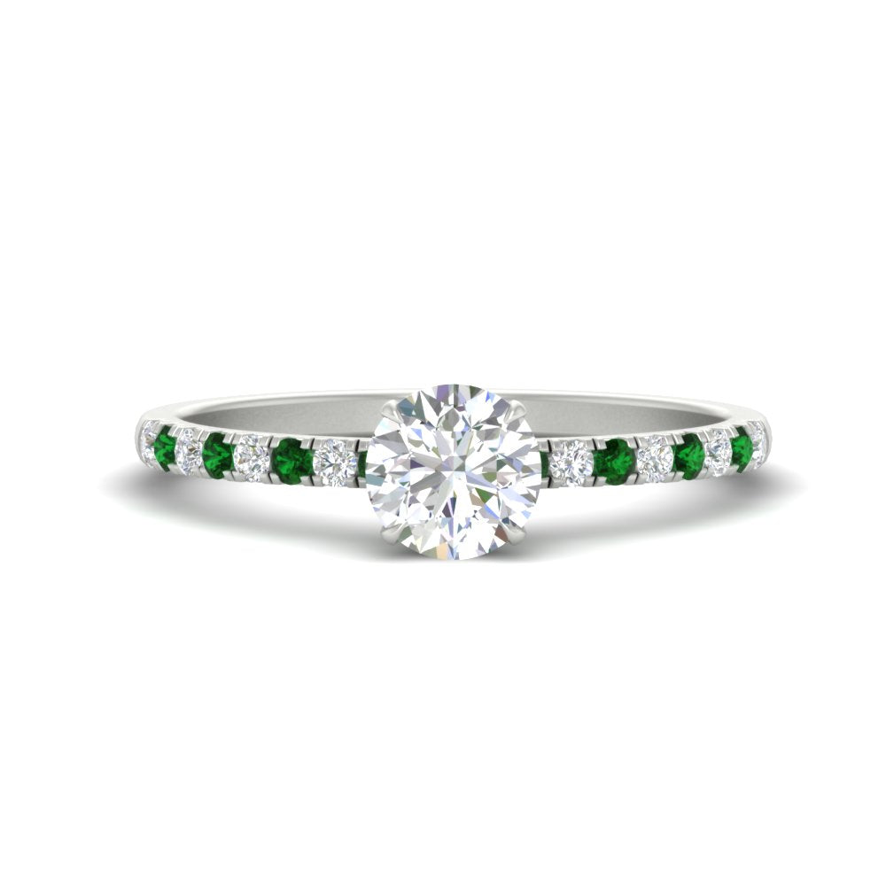 round-cut-french-pave-emerald-engagement-ring-in-white-gold-FD11408RORGEMGR-NL-WG_bd45caaa-52d6-4f9f-b24f-527f66495559?v=1762849893