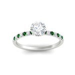 Load image into Gallery viewer, round-cut-french-pave-emerald-engagement-ring-in-white-gold-FD11408RORGEMGRANGLE5-NL-WG_22fa1177-667a-4377-ace6-d951a0926e39?v=1762849818