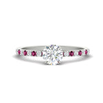Load image into Gallery viewer, round-cut-french-pave-pink-sapphire-engagement-ring-in-white-gold-FD11408RORGSADRPI-NL-WG_88b92efb-a6c6-4f34-bd8f-b2c9eb8f4bb6?v=1762849818
