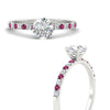 Load image into Gallery viewer, round-cut-french-pave-pink-sapphire-engagement-ring-in-white-gold-FD11408RORGSADRPIANGLE3-NL-WG_9bae1c27-d776-4f13-8c4c-ca435e7c6aa5?v=1762849894