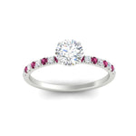 Load image into Gallery viewer, round-cut-french-pave-pink-sapphire-engagement-ring-in-white-gold-FD11408RORGSADRPIANGLE5-NL-WG_7c3c81ea-93e5-4946-b502-2053b1d699e3?v=1762849819