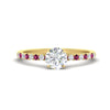 Load image into Gallery viewer, round-cut-french-pave-pink-sapphire-engagement-ring-in-yellow-gold-FD11408RORGSADRPI-NL-YG_a830407d-2c69-4a3d-9b0a-3728c4b37c6c?v=1762849893