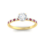 Load image into Gallery viewer, round-cut-french-pave-pink-sapphire-engagement-ring-in-yellow-gold-FD11408RORGSADRPIANGLE5-NL-YG_f633d206-7dd9-4b96-b9ad-fec5a1c8041b?v=1762849819