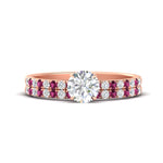 Load image into Gallery viewer, round-cut-french-pave-pink-sapphire-wedding-ring-set-in-rose-gold-FD11408ROGSADRPI-NL-RG?v=1763104331