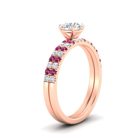 round-cut-french-pave-pink-sapphire-wedding-ring-set-in-rose-gold-FD11408ROGSADRPIANGLE2-NL-RG?v=1763104332