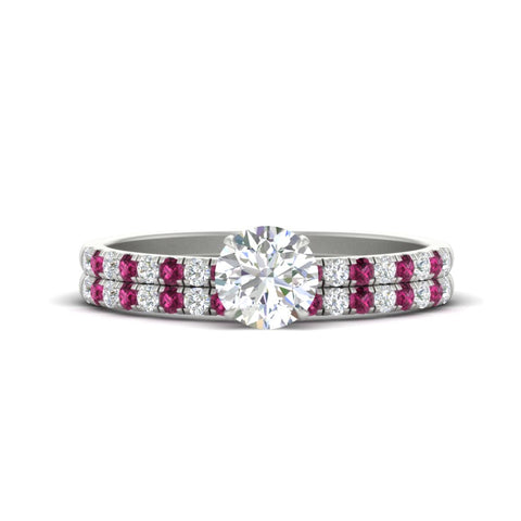 round-cut-french-pave-pink-sapphire-wedding-ring-set-in-white-gold-FD11408ROGSADRPI-NL-WG?v=1763104331