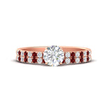 Load image into Gallery viewer, round-cut-french-pave-ruby-wedding-ring-set-in-rose-gold-FD11408ROGRUDR-NL-RG?v=1763104331