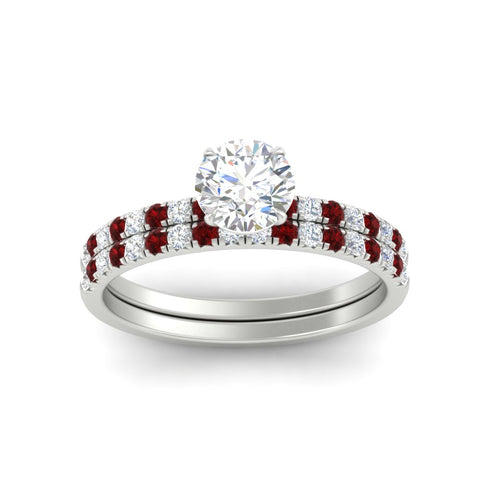 round-cut-french-pave-ruby-wedding-ring-set-in-white-gold-FD11408ROGRUDRANGLE5-NL-WG?v=1763104331