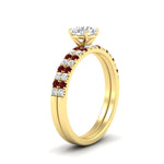 Load image into Gallery viewer, round-cut-french-pave-ruby-wedding-ring-set-in-yellow-gold-FD11408ROGRUDRANGLE2-NL-YG_dd7d85aa-4f10-4787-b0a0-94c5e9d7c00d?v=1763104469
