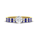 Load image into Gallery viewer, round-cut-french-pave-sapphire-wedding-ring-set-in-yellow-gold-FD11408ROGSABL-NL-YG_cdccb072-6279-4bd0-bab5-5694562e881f?v=1763104469
