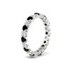Load image into Gallery viewer, round-cut-full-eternity-1.60-carat-diamond-and-black-diamond-wedding-band-in-white-gold-FD8072ROBGBLACKANGLE2-1.61CT-NL-WG?v=1751956608