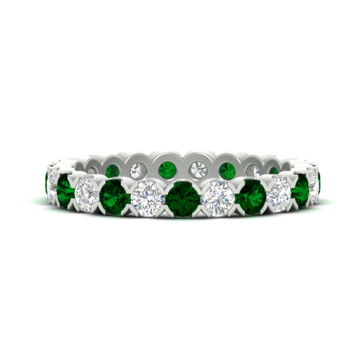 round-cut-full-eternity-1.60-carat-diamond-and-emerald-wedding-band-in-white-gold-FD8072ROBGEMGR-1.61CT-NL-WG?v=1751956607