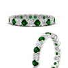 Load image into Gallery viewer, round-cut-full-eternity-1.60-carat-diamond-and-emerald-wedding-band-in-white-gold-FD8072ROBGEMGRANGLE3-1.61CT-NL-WG?v=1751956607
