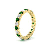 Load image into Gallery viewer, round-cut-full-eternity-1.60-carat-diamond-and-emerald-wedding-band-in-yellow-gold-FD8072ROBGEMGRANGLE2-1.61CT-NL-YG?v=1751956610