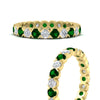 Load image into Gallery viewer, round-cut-full-eternity-1.60-carat-diamond-and-emerald-wedding-band-in-yellow-gold-FD8072ROBGEMGRANGLE3-1.61CT-NL-YG?v=1751956610