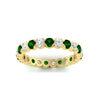 Load image into Gallery viewer, round-cut-full-eternity-1.60-carat-diamond-and-emerald-wedding-band-in-yellow-gold-FD8072ROBGEMGRANGLE5-1.61CT-NL-YG?v=1751956610