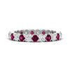 Load image into Gallery viewer, round-cut-full-eternity-1.60-carat-diamond-and-pink-sapphire-wedding-band-in-white-gold-FD8072ROBGSADRPI-1.61CT-NL-WG?v=1751956607