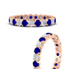 Load image into Gallery viewer, round-cut-full-eternity-1.60-carat-diamond-and-sapphire-wedding-band-in-rose-gold-FD8072ROBGSABLANGLE3-1.61CT-NL-RG?v=1751956604