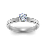 Load image into Gallery viewer, Single Stone Milgrain Engagement Ring

