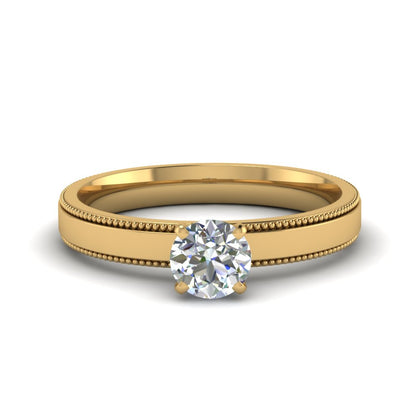 round-cut-glossy-milgrain-single-stone-anniversary-diamond-ring-in-14K-yellow-gold-FD-ENR8985ROR-NL-YG
