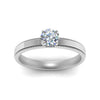 Load image into Gallery viewer, round-cut-glossy-milgrain-single-stone-anniversary-diamond-ring-in-platinum-FD-ENR8985RORANGLE5-NL-WG