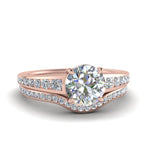 Load image into Gallery viewer, round-cut-graduated-channel-diamond-wedding-set-in-FD122866RO-NL-RG
