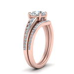 Load image into Gallery viewer, round-cut-graduated-channel-diamond-wedding-set-in-FD122866RO-NL-RG
