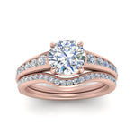 Load image into Gallery viewer, round-cut-graduated-channel-diamond-wedding-set-in-FD122866RO-NL-RG
