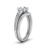 Load image into Gallery viewer, round-cut-graduated-channel-diamond-wedding-set-in-FD122866RO-NL-WG
