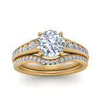 Load image into Gallery viewer, round-cut-graduated-channel-diamond-wedding-set-in-FD122866RO-NL-YG
