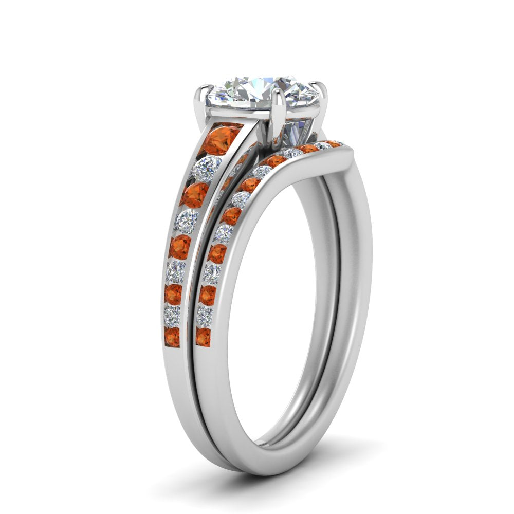round-cut-graduated-channel-diamond-wedding-set-with-orange-sapphire-in-FD122866ROGSAOR-NL-WG