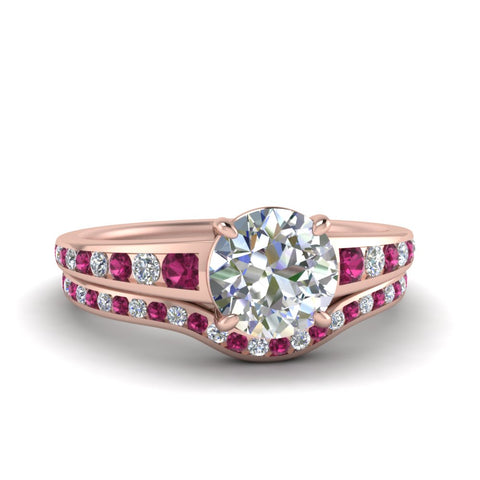 round-cut-graduated-channel-diamond-wedding-set-with-pink-sapphire-in-FD122866ROGSADRPI-NL-RG